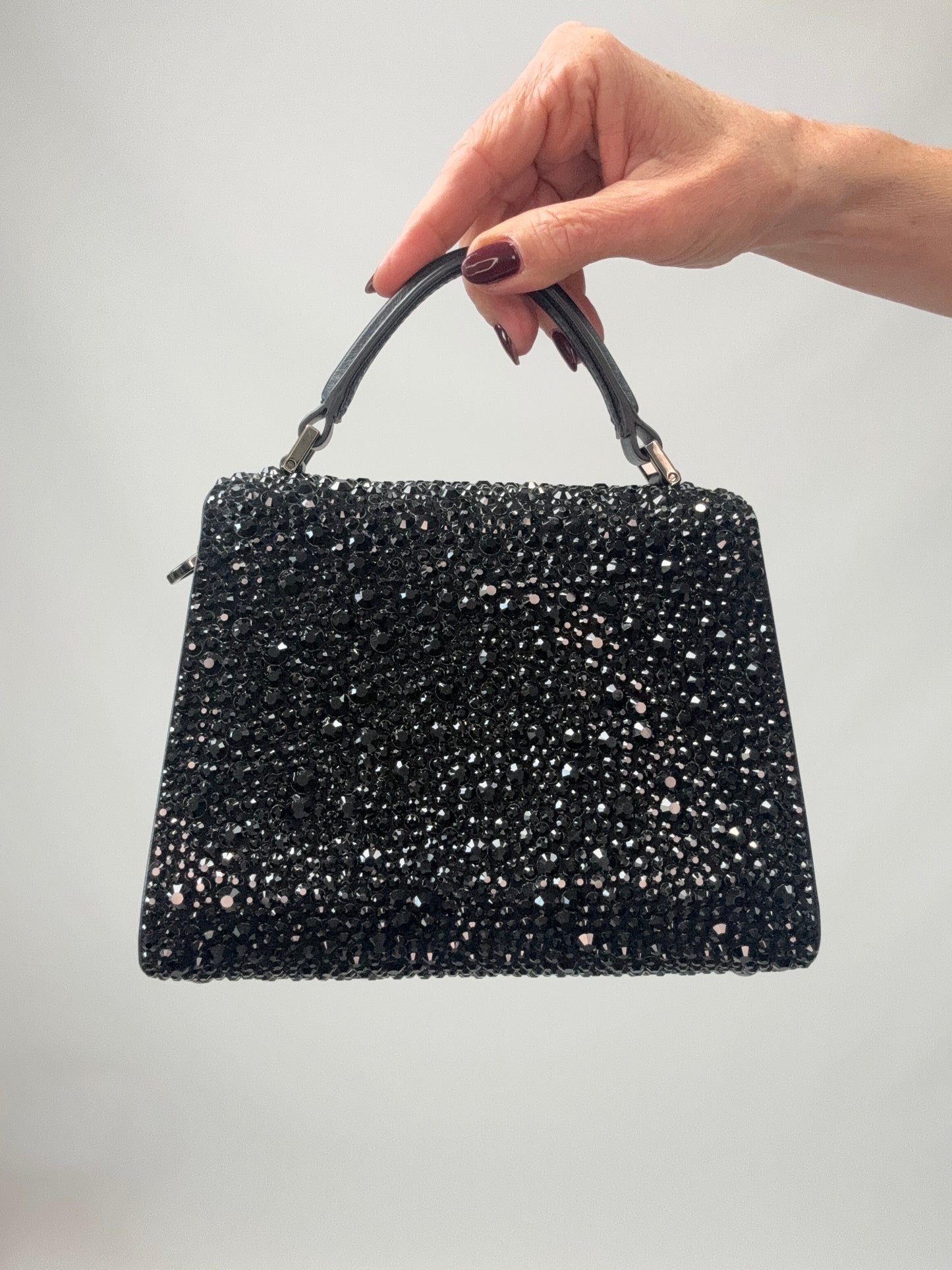 Valentino Garavani Mini VSling - Black back of handbag