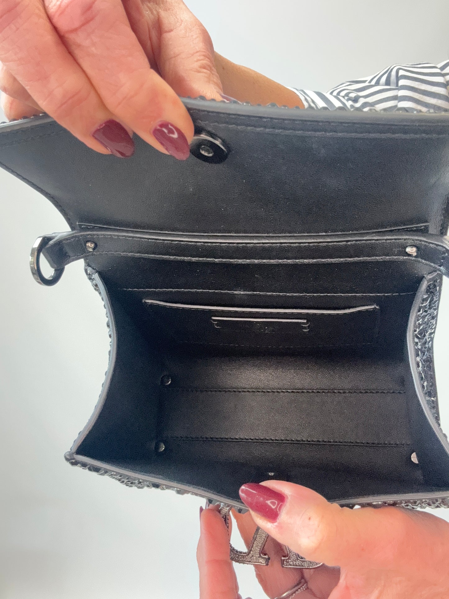 Valentino Garavani Mini VSling - Black handbag interior