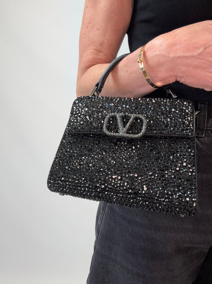 Valentino Garavani Mini VSling - Black modeled 2