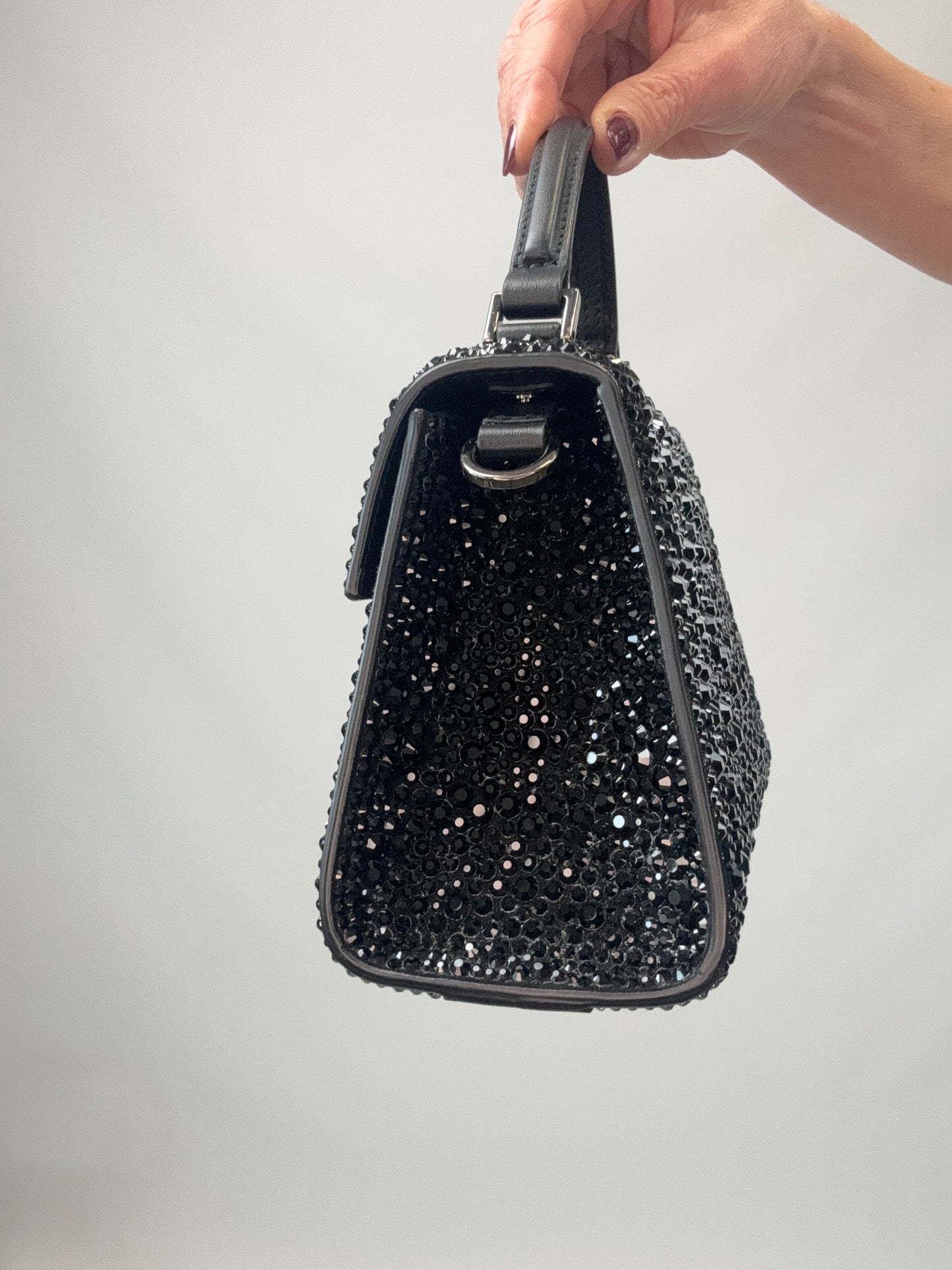 Valentino Garavani Mini VSling - Black right sside of handbag