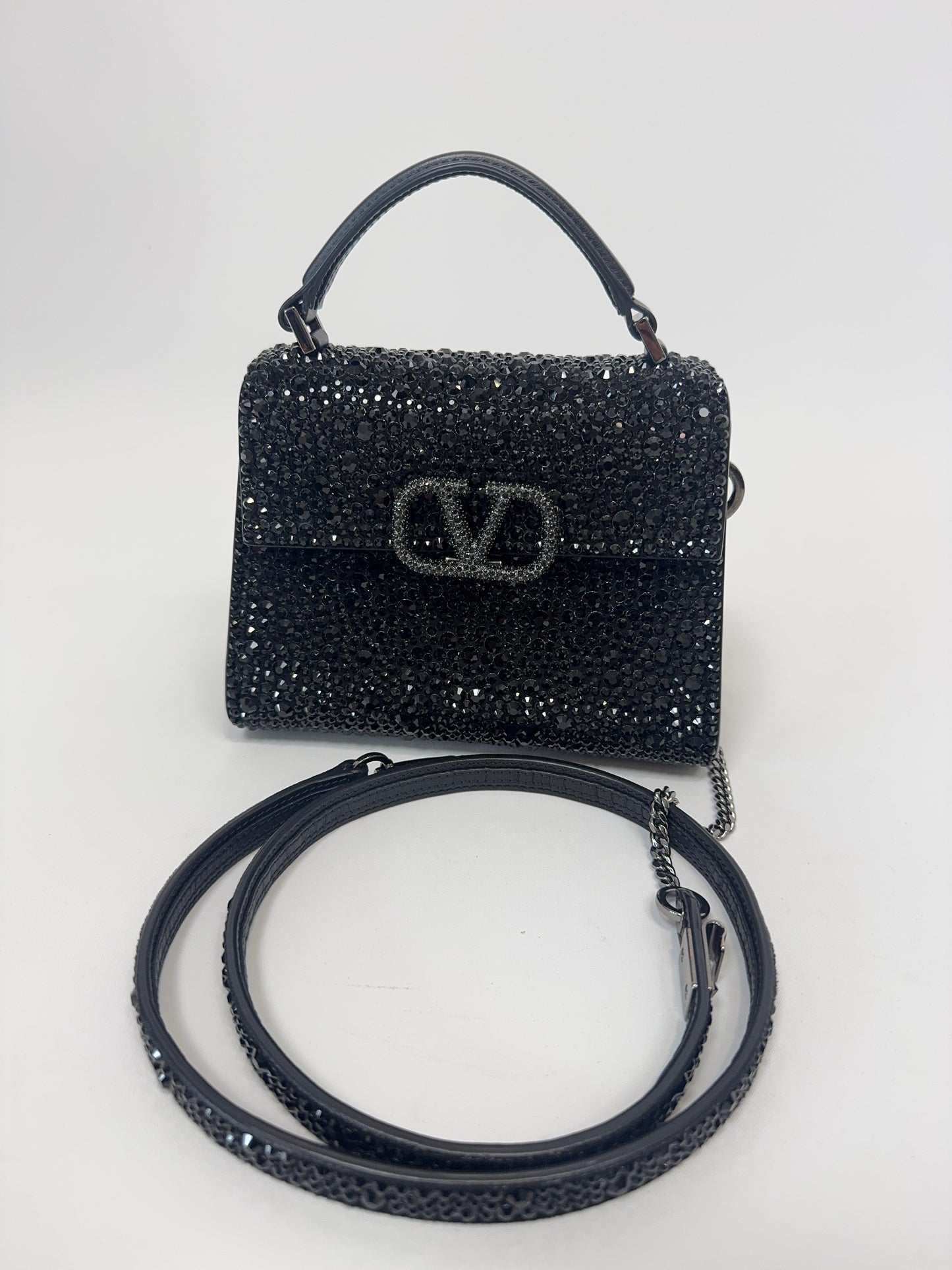 Valentino Garavani Mini VSling - Black with shoulder strap