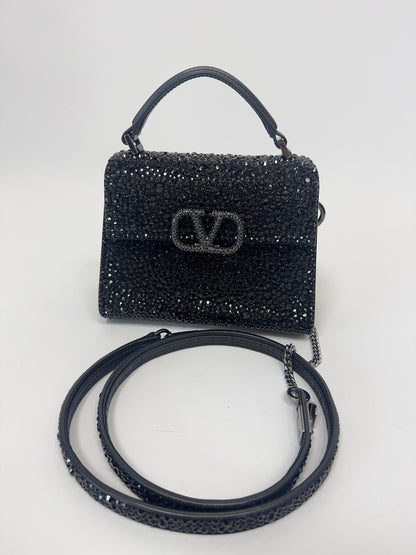 Valentino Garavani Mini VSling - Black with shoulder strap