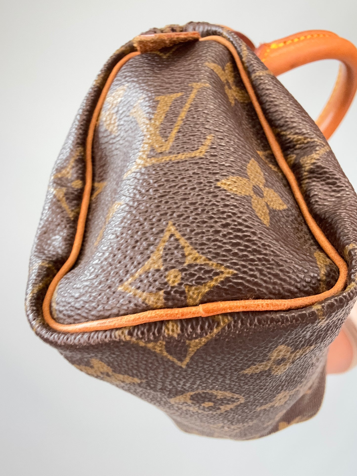 Vintage Louis Vuitton Nano Monogram Speedy left side bottom