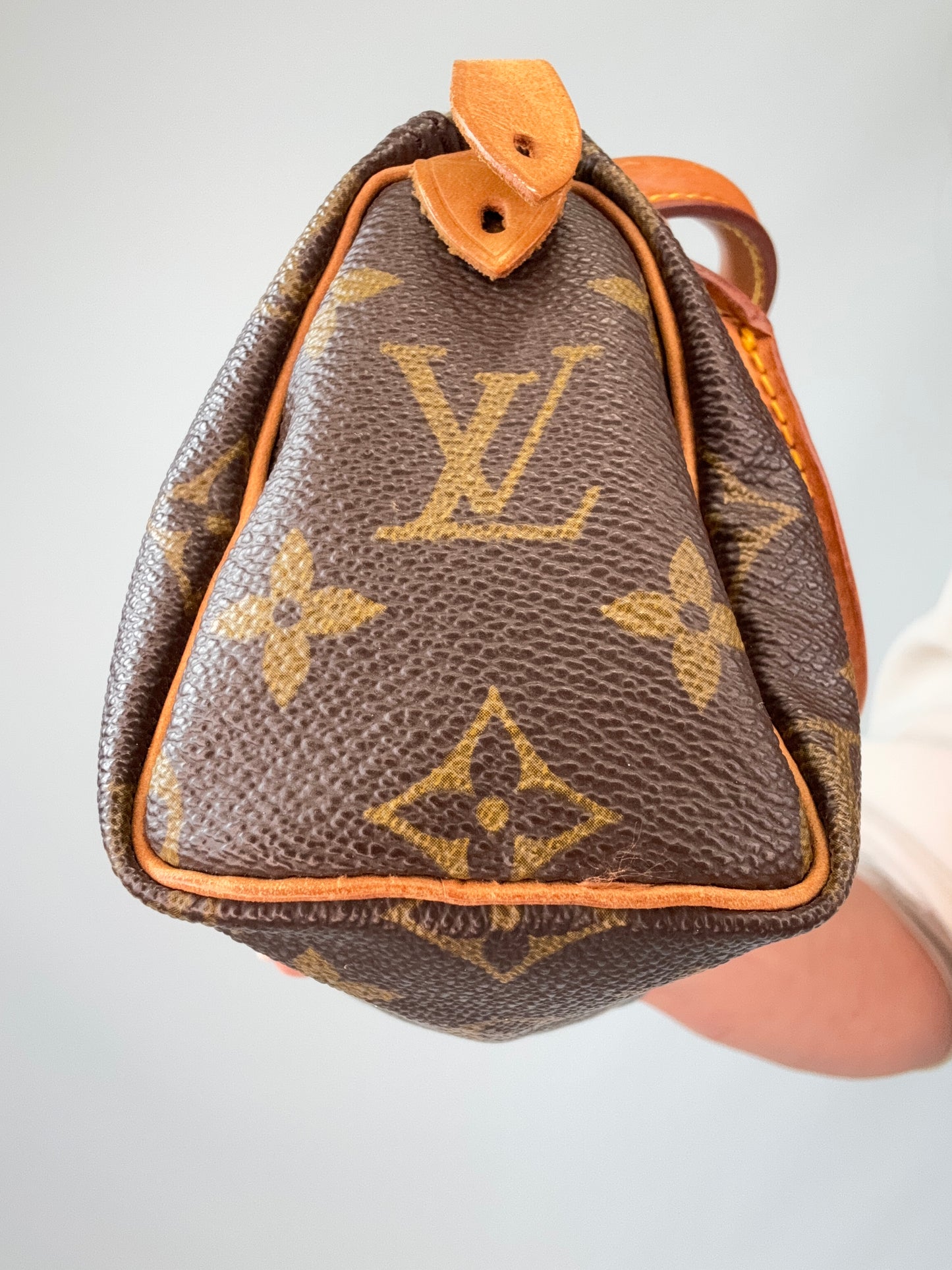 Vintage Louis Vuitton Nano Monogram Speedy  right side bottom