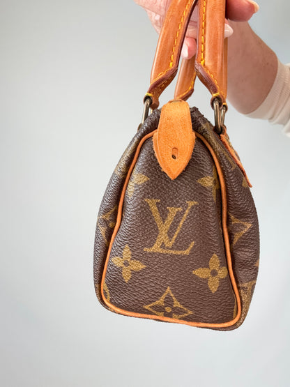 Vintage Louis Vuitton Nano Monogram Speedy  right side