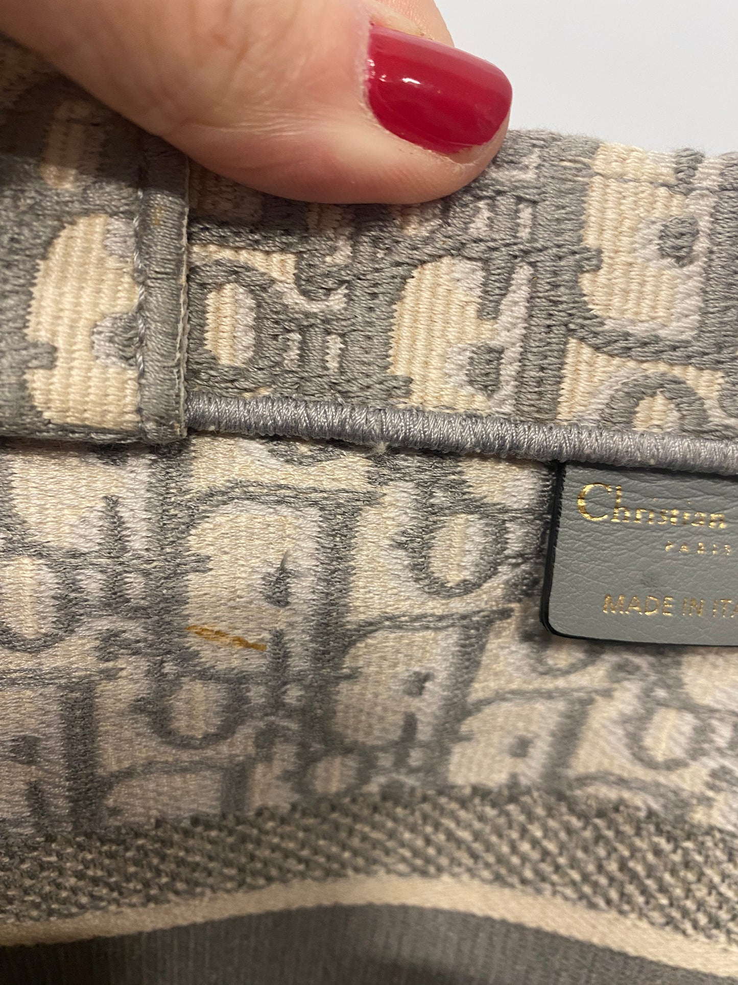 Medium Dior Book Tote Grey Oblique